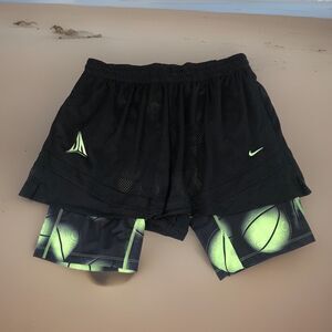 Nike Men’s Shorts Ja Morant 2-in-1 Basketball Shorts Dri-FIT Black Size XL NWT